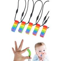 2x Mordedor Autista Sensorial TDAH Silicone Alívio Ansiedade 2x Mordedor Autista Sensorial TDAH Silicone Alívio Ansiedade
