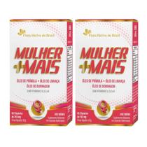 2x Mulher + Mais Óleo Prímula, Linhaça, Borragem, Vitamina A D E K 60 Caps 700mg Flora Nativa 2x Mulher + Mais Óleo Prímula, Linhaça, Borragem, Vitamina A D E K 60 Caps 700mg Flora Nativa