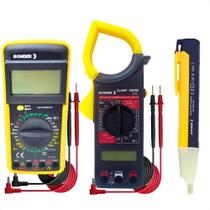 2X Multimetro Digital + Alicate Amperimetro + Caneta Tensão