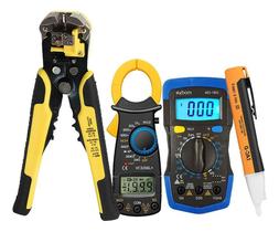 2X Multimetro Digital Amperimetro Desencapador + Caneta Tens