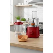 2x Multiprocessador 1.5L Vermelho 600W C/ Liquidificador e E 2x Multiprocessador 1.5L Vermelho 600W C/ Liquidificador e E