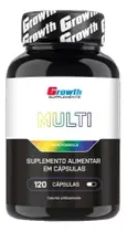 2X Multivitaminico 120 Cápsulas Growth Supplements Sem Sabor