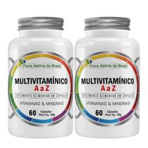 2x Multivitamínico De A / Z Vit E Minerais 120 Cápsulas Flora Nativa do Brasil