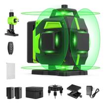 2X Nível A Laser 16 Linhas 4D Verde Recarregável Com Suporte