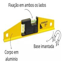 2X Nivel Alumínio Bolha Gp Base Magnética 12P 305Mm Stanley 2X Nivel Alumínio Bolha Gp Base Magnética 12P 305Mm Stanley