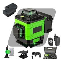 2X Nível Laser 12 Linhas Verde 40M Recarregável Com Controle