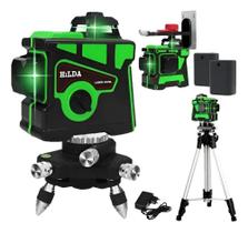 2X Nível Laser Hilda 12 Linhas Verde 2 Baterias 3D 360 Auto
