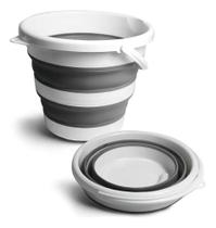 2X Nobre Retrátil Balde Magico Dobrável Flexível Silicone 10