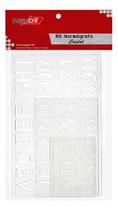 2X Normógrafo Cristal Kit C/3 Pçs 30-20 E 10Mm Letra Vada 2X Normógrafo Cristal Kit C/3 Pçs 30-20 E 10Mm Letra Vada