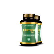 2x oleo de cártamo com vitamina e 120 caps hf suplementos