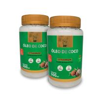 2x oleo de coco 500ml organico extravirgem hf suplements