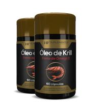 2x óleo de krill 60caps 750mg hf suplements