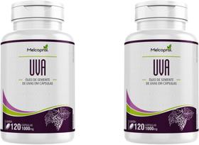 2x Óleo de semente de uva 120 cápsulas 1000mg Melcoprol