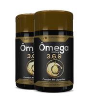 2X Omega 3 6 9 60Caps Peixe Linhaça Borragem Hf Suplementos