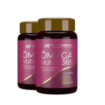 2x omega 3 6 9 mulher 120caps hf suplementos