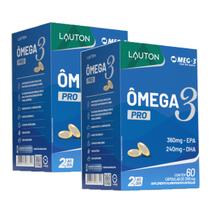 2x Ômega 3 Pro EPA 360mg DHA 240mg Lauton 60 Capsulas