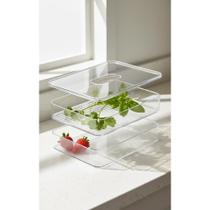 2x Organizador Geladeira Acrílico Transparente Duplo com Tam