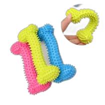 2X Osso Pet Mordedor Borracha Dura Filhotes Shitzu York Pins