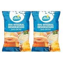 2x Ovo Integral Desidratado Em Pó Pasteurizado 1kg Dim