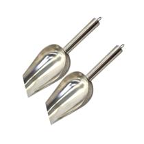 2x Pá de Inox Concha Pet Pegador Dosador de Gelo Cereal Grão Ração 2x Pá de Inox Concha Pet Pegador Dosador de Gelo Cereal Grão Ração