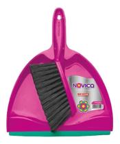 2X Pá De Lixo Com Escova Clipá - Bt120 Noviça Rosa 2X Pá De Lixo Com Escova Clipá - Bt120 Noviça Rosa