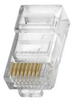 2X Pacote C/10 Conector Rj45 Cat5E Banho De Ouro Cabo Rede -