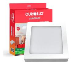 2X Painel De Led Quadrado Sobrepor 24W 6500K Ourolux