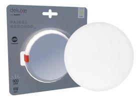 2X Painel Flat Led Embutir Redondo 9W Neutro 4000K Bivolt Co