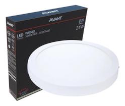 2X Painel Plafon Led Sobrepor Redondo 24W Branco Neutro 4000