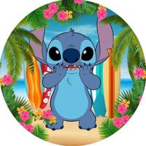 2X Painel Redondo Sublimado Em Tecido Tema Lilo & Stitch 1,5 2X Painel Redondo Sublimado Em Tecido Tema Lilo & Stitch 1,5