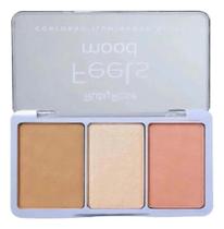 2X Paleta Trio Blush Iluminador Contorno 1 Feels Mood Ruby R