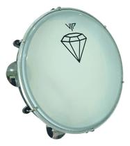 2X Pandeiro Profissional 10 Pele Leitosa Diamante Corpo Abs