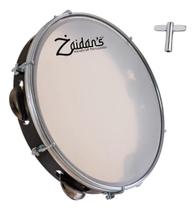 2X Pandeiro Profissional Abs Preto 10 Polegadas Pele Leitosa