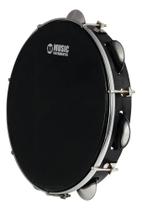 2X Pandeiro Profissional Phx Abs Preto 10 Pele Preta Music I
