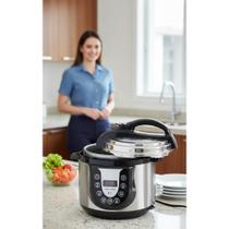 2x Panela Pressão Digital 4L Timer 220V Segura Prática Rápid 2x Panela Pressão Digital 4L Timer 220V Segura Prática Rápid
