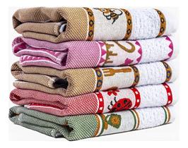 2X Pano De Prato Atoalhado Gourmet Kit Com 5 Peças D