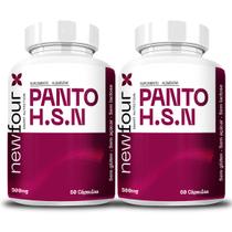 2x Panto H.S.N Biotina Zinco Selenio Vitaminas B1 B5 Vit E + Levedo 60 Cápsulas - New Four