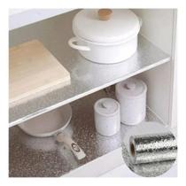 2X Papel Alumínio Adesivo Lavável Forrar Armário Gavetas 2M