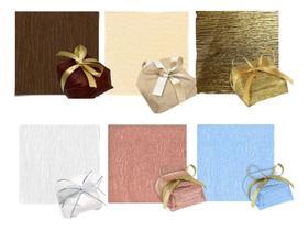 2X Papel Bem Casado Embalagem Doce Crepom + Plástiquinho 80U