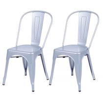 2x Par Cadeira Tolix Iron Best Chair Industrial - Variação