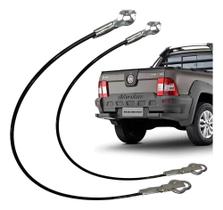 2X Par De Cabo Aço Tampa Caçamba Traseira Strada 2