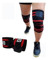 2X Par Faixas Elastica Para Joelhos Com Alta Compressão Cor 2X Par Faixas Elastica Para Joelhos Com Alta Compressão Cor