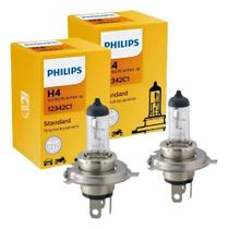 2X Par Lâmpadas Farol Baixo E Alto H4 Philips Halogena 12V 2X Par Lâmpadas Farol Baixo E Alto H4 Philips Halogena 12V