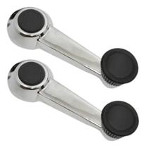 2X Par Manivelas Vidro Fusca Brasilia Kombi Gol Cromada Meta