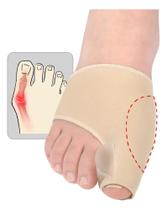 2X Par Meia Joanete Protetor Corretivo Separador Dedos Dedão