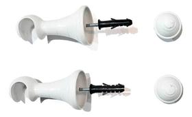 2X Par Suporte Gancho Para Varão De Cortina De 19Mm Diâmetro