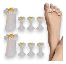 2X Para Divisória Separadora De Dedos Para Unhas De Silicone 2X Para Divisória Separadora De Dedos Para Unhas De Silicone