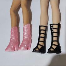 2x Pares Botas Sapato Pra Boneca Barbie 2x Pares Botas Sapato Pra Boneca Barbie