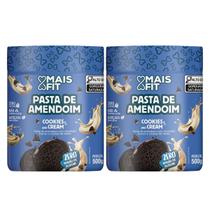 2x Pasta de Amendoim Zero Açúcar Cookies And Cream MaisFit 500g