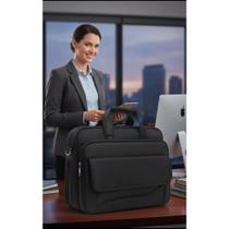 2x Pasta Executiva Notebook 17" Nylon Preta Trabalho Luxo